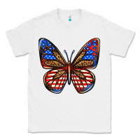 White 4th of july butterfly Classic Tee - BundleAndBundleShop