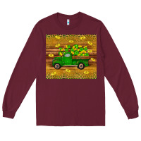 Burgundy St Patricks day truck Long Sleeve Tee - Artiststas