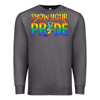 Charcoal Heather Lgbtq Show Your Pride With Rainbow Premium Sweatshirt - BundleAndBundleShop