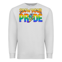 Dove Grey Lgbtq Show Your Pride With Rainbow Premium Sweatshirt - BundleAndBundleShop