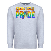 Heather Grey Lgbtq Show Your Pride With Rainbow Premium Sweatshirt - BundleAndBundleShop