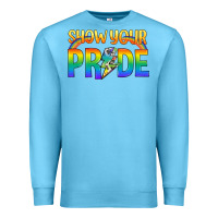 Ocean Blue Lgbtq Show Your Pride With Rainbow Premium Sweatshirt - BundleAndBundleShop