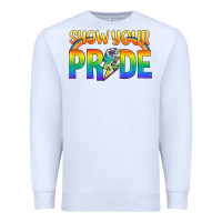 White Lgbtq Show Your Pride With Rainbow Premium Sweatshirt - BundleAndBundleShop
