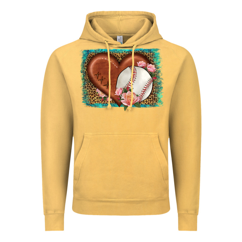 Western Leopard Baseball Heart Vintage Hoodie by HRA Design Shop | Teevron