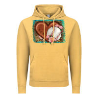 Vintage Mustard western leopard baseball heart Vintage Hoodie - HRA Design Shop