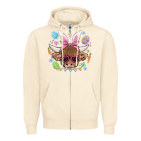 Sandshell easter cow Zipper Hoodie - MaliasSmallBusiness