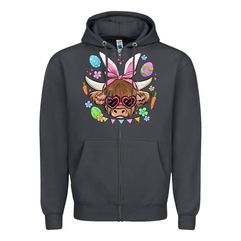 Easter Cow Zipper Hoodie by MaliasSmallBusiness | Teevron