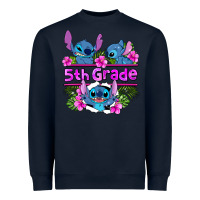 Navy preview flower stitch 5th grade Heavyweight Sweatshirt - AdoDesignShop