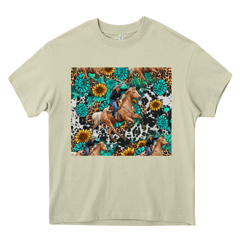 Cowgirl Sunflower Turquoise Heavy Core Tee by RanaPortraitStore | Teevron