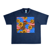 Navy basic sunflower and leopard Urban Heavy Tee - AdoDesignShop
