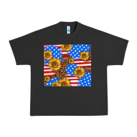 Pigment Black basic sunflower and leopard Urban Heavy Tee - AdoDesignShop