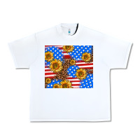 White basic sunflower and leopard Urban Heavy Tee - AdoDesignShop