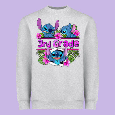 Preview Flower Stitch 3rd Grade Heavyweight Sweatshirt Designed By Adodesignshop