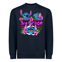 Navy preview flower stitch 3rd grade Heavyweight Sweatshirt - AdoDesignShop