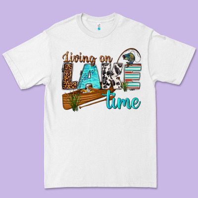 Premium Tee living on lake time