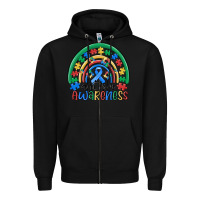 Black autism awareness rainbow Zipper Hoodie - MaliasSmallBusiness