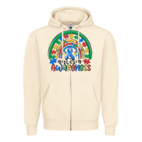 Sandshell autism awareness rainbow Zipper Hoodie - MaliasSmallBusiness