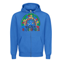 True Royal autism awareness rainbow Zipper Hoodie - MaliasSmallBusiness