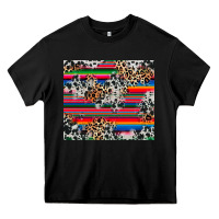 Black cowhide leopard serape Heavy Core Tee - RanaPortraitStore