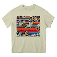 Mossy cowhide leopard serape Heavy Core Tee - RanaPortraitStore