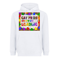 White Gay Pride Loading LGBTQ Tumbler Heavyweight Hoodie - BundleAndBundleShop