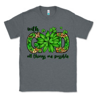 Charcoal Heather With god all things are possible St. Patrick's Day Classic Tee - LillyAllenDesigns