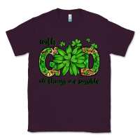Plum With god all things are possible St. Patrick's Day Classic Tee - LillyAllenDesigns