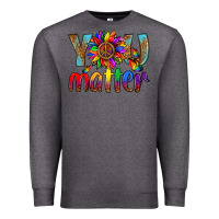 Charcoal Heather Lgbtq You Matter With Leopard Premium Sweatshirt - BundleAndBundleShop