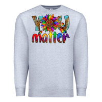 Heather Grey Lgbtq You Matter With Leopard Premium Sweatshirt - BundleAndBundleShop