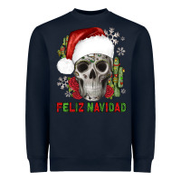 Navy feliz navidad skull cactus Heavyweight Sweatshirt - JahusDesignShop