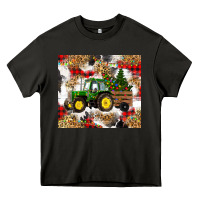 Asphalt christmas farm tractor Heavy Core Tee - RanaPortraitStore