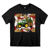 Black christmas farm tractor Heavy Core Tee - RanaPortraitStore