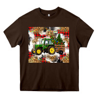 Chocolate Brown christmas farm tractor Heavy Core Tee - RanaPortraitStore
