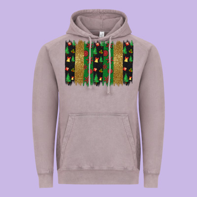 Christmas Brush Stoke Vintage Hoodie Designed By Jahusdesignshop