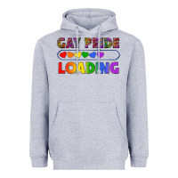 Heather Grey Western Gay Pride Loading LGBTQ+ Heavyweight Hoodie - BundleAndBundleShop