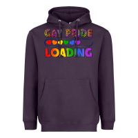 Plum Western Gay Pride Loading LGBTQ+ Heavyweight Hoodie - BundleAndBundleShop
