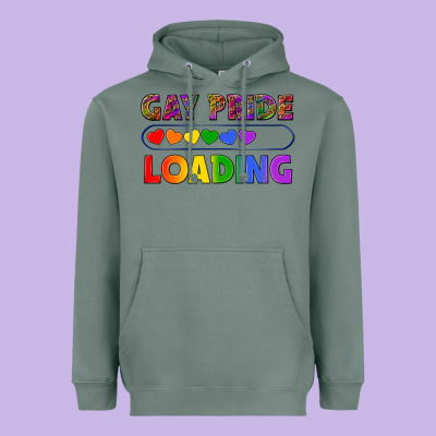 Western Gay Pride Loading Lgbtq+ Heavyweight Hoodie Designed By Bundleandbundleshop