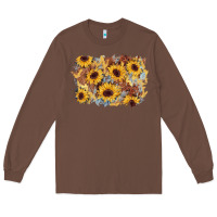 Chestnut sunflower glitter leather background Long Sleeve Tee - AdoDesignShop