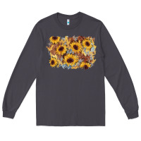 Smoke sunflower glitter leather background Long Sleeve Tee - AdoDesignShop