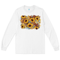 White sunflower glitter leather background Long Sleeve Tee - AdoDesignShop