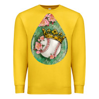 Lemon baseball and western roses teardrop  6 Premium Sweatshirt - BundleAndBundleShop
