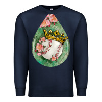 Navy baseball and western roses teardrop  6 Premium Sweatshirt - BundleAndBundleShop