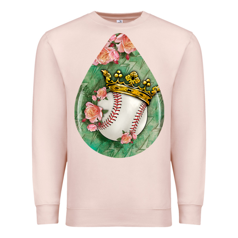 Baseball And Western Roses Teardrop  6 Premium Sweatshirt by BundleAndBundleShop | Teevron