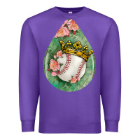 Purple baseball and western roses teardrop  6 Premium Sweatshirt - BundleAndBundleShop