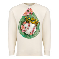 Sandshell baseball and western roses teardrop  6 Premium Sweatshirt - BundleAndBundleShop