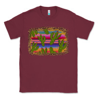 Burgundy cinco de mayo leopard frame Classic Tee - Artiststas
