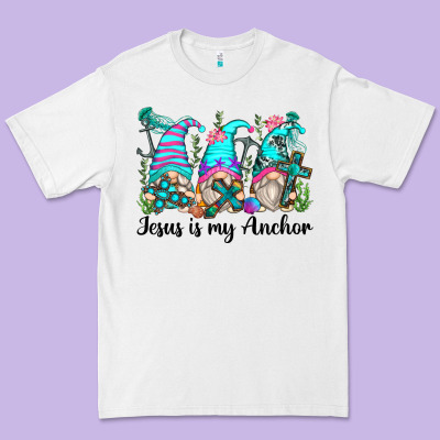 Premium Tee jesus is my anchor gnomes