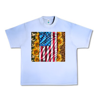 Grape Ice american realistic flag Urban Heavy Tee - AdoDesignShop