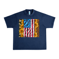 Navy american realistic flag Urban Heavy Tee - AdoDesignShop