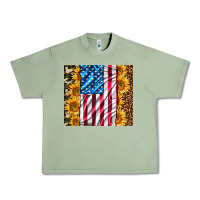 Oil Green american realistic flag Urban Heavy Tee - AdoDesignShop